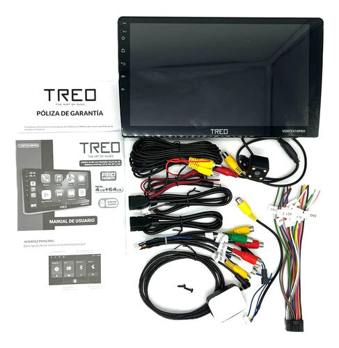 Estereo Pantalla De 10'' 2 Din Wifi Carplay Treo Vortex10pro