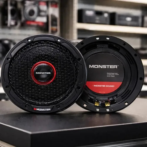 Bocinas Coaxiales 6.5 Pulgadas Monster Auto Ms652c 55w Rms Negro