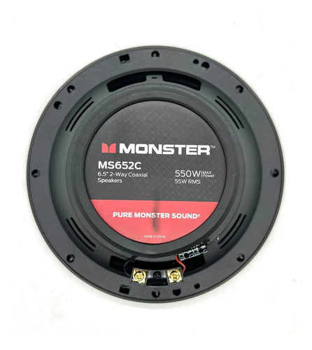 Bocinas Coaxiales 6.5 Pulgadas Monster Auto Ms652c 55w Rms Negro
