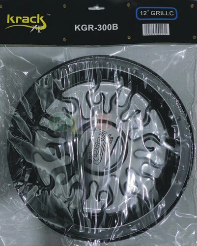 Rejilla De Metal Para Subwoofer De 12 Pulgadas Krack Kgr-300 Color Cromo