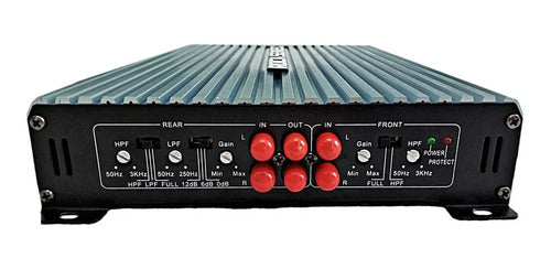 Amplificador De 4 Canales Clase A/b De 450 Watts Rms A 4 Ohm X 2, 1100 Watts Maximons Rock