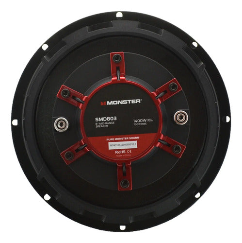 Par De Medios Rangos Con Driver De 8 700w Rms Monster Smd803