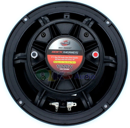 4 Medios Rango Con Driver De 8'' 1200w Rockseries Rks-r80ost