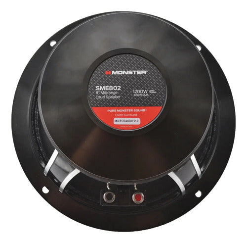 1 Medio Rango Coaxial De 8'' 600w Rms 8 Ohms Monster Smc802