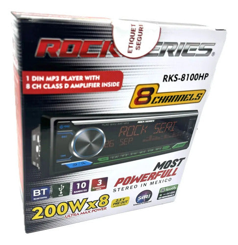 Autoestéreo Bluetooth Rock Series Rks-8100hp Bi-amplificado