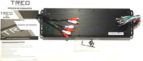 Amplificador Mini Marino 5 Canales 1750watts Rms Treo Shark5 Color Negro