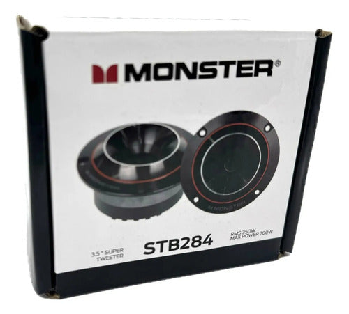 2 Tweeter 3.5 Pulgadas 500w Rms Monster Stb284 Negro