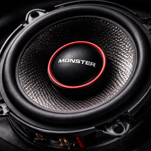 Bocinas Coaxiales De 5.25 PuLG Monster Ms52c 45w Rms 4 Ohms Negro