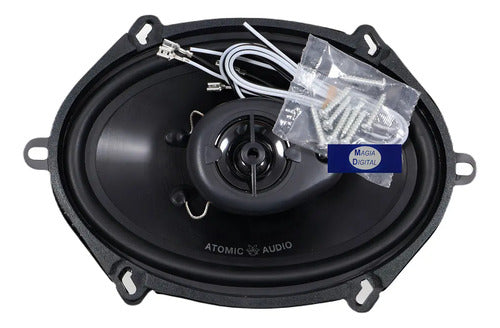 Par Bocinas 5x7 6x8 3 Vias 70 Watts Rms 4 Ohms Atomic Iron57