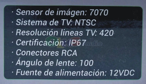 Cámara Reversa Porta Placa Universal Extreme Ex-lp400 Auto/carro 100°
