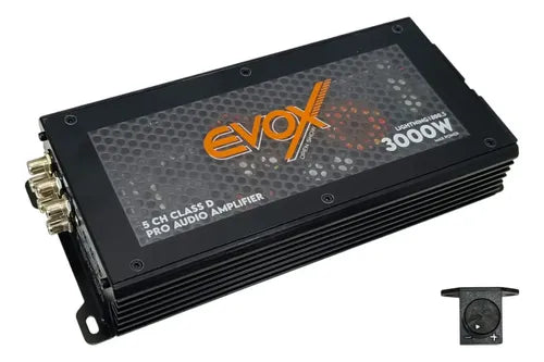 Amplificador 5 Canales 110wx4 Led Negro Evox Lightning1800.5
