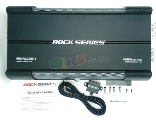 Amplificador Rock Series Rks-ul2000.1 4000w Max Clase D 1ch Negro