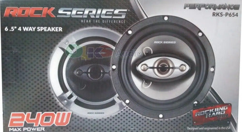 Bocinas 6.5 Rock Series Rks-p654 4vias 650 Watts Full Range Color Gris
