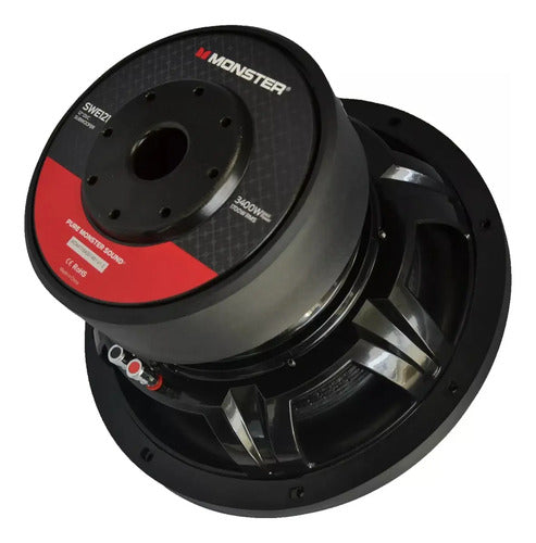 Subwoofer 12pLG 3400w/1700rms 2 Bobina 4ohms Monster Swe121