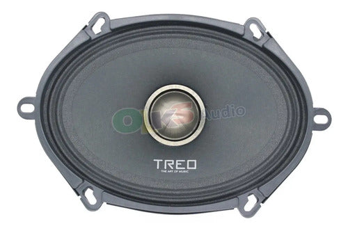 2 Medios Rangos De 5x7 Y 6x8 275w Rms Open Show Treo Tr-57mr Color Negro