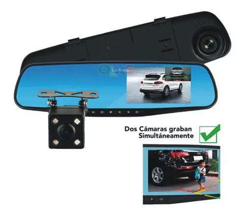 Retrovisor Extreme Ex-rt2dvr Cámara Doble Grabación Hd 140° Visión Nocturna