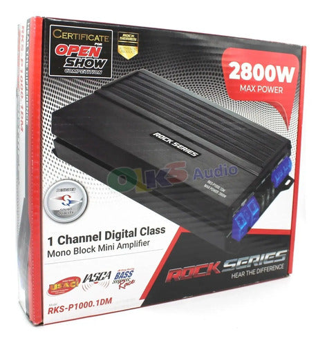 Amplificador Rock Series Rks-p1000.1dm 1ch Clase D 2800w Max