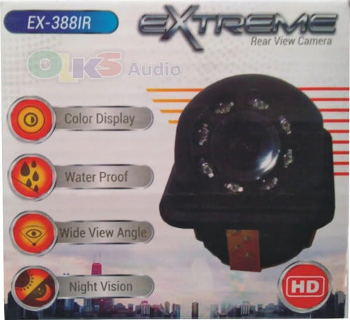 Camara Reversa Con Infrarojo Para Automóvil Extreme Ex-388ir Vision Nocturna Hd