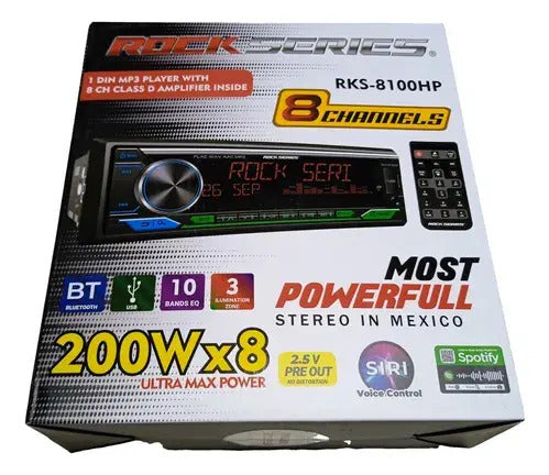 Autoestéreo Bluetooth Rock Series Rks-8100hp Bi-amplificado