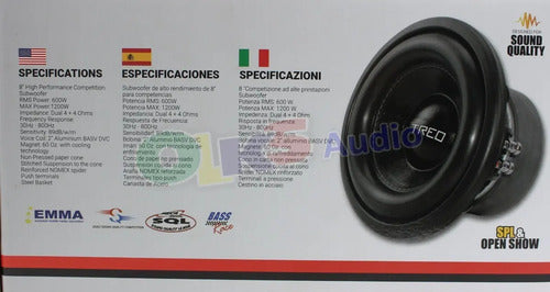 Subwoofer De 8 600w. Rms 4 Ohms Spl Open Show Treo Magnum8