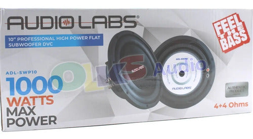2 Subwoofer Planos 10'' 250w. Rms 4 Ohms Audiolabs Adl-swp10