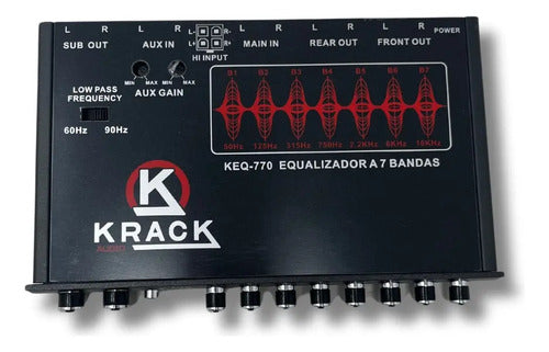 Ecualizador De 7 Bandas Crossover 6 Canales 8v Krack Keq-770