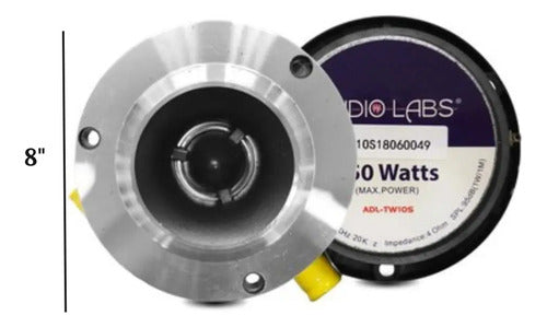 Par Tweeter Bala 4 PuLG. Open Show 300w Audio Labs Adl-tw1os Color Cromo Con Negro