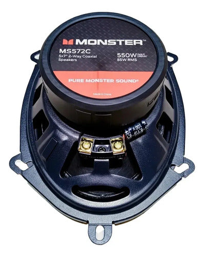 Par Bocinas Coaxiales 5x7 2 Vias 55w Rms 4ohm Monster Ms572c