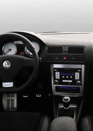 Frente Adaptador Vwk1015 Golf Jetta Clasico A4 99-07 2 Din Negro