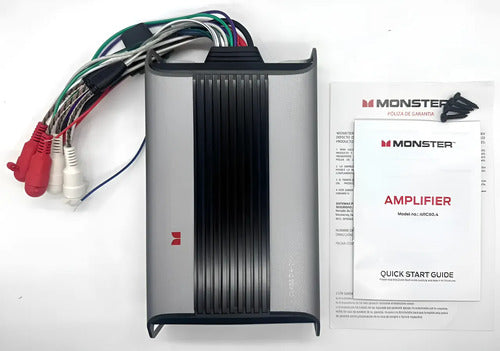 Amplificador Marino Mini 130w 4 Canales Monster Arc80.4 Plateado