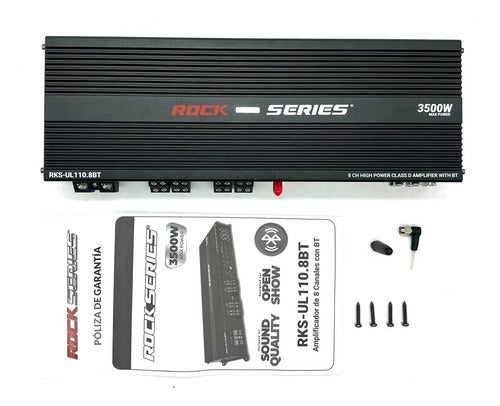Amplificador Bt 8 Canales 1760w Rms Rockseries Rks-ul110.8bt