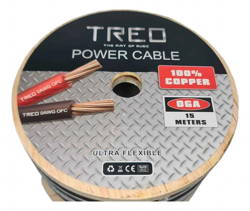 1 Metro De Cable Para Corriente Calibre 0 100% Cobre Treo