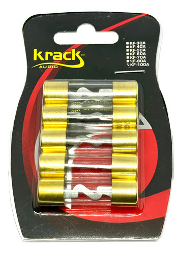 5 Fusibles Agu De Vidrio 30a 40a 50a 60a 70a 80a 100a Krack