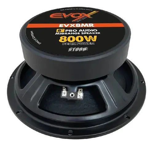 1 Medio Rango 8 400w Rms 8 Ohms Open Show Evox Storm Evx8mr Color Negro Con Naranja