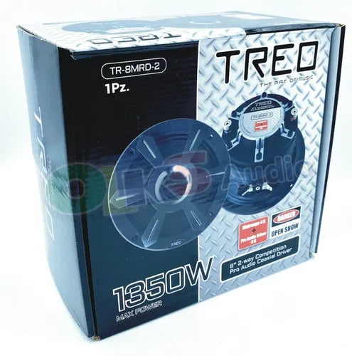 2 Medios Rangos + Driver De 8 Open Show 1350w Treo Tr-8mrd-2 Color Negro