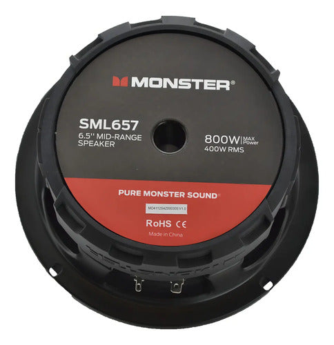 Medio Rango 6.5' 400w Rms 1 Vía Open Show Monster Sml657