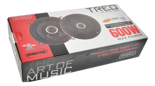 Treo Multimedia Studio 5 Bocinas Negras 2 Unidades De 600w