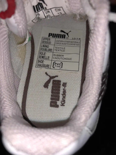 Tenis Puma Pace Cat X Niño/a Blanco Con Café Y Rosa 30197301