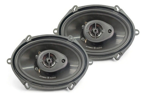 Par Bocinas 5x7 6x8 3 Vias 70 Watts Rms 4 Ohms Atomic Iron57