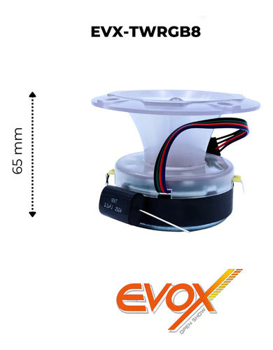 Par Tweeter Bala 4´´ 250w Rms 8 Ohms Rgb Evox Evx-twrgb8