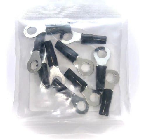 10 Terminal De Ojo X Cable Calibre 8 Audiolabs Adl-rt8 Negro