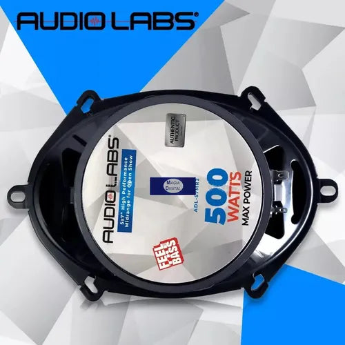 Un Medio Rango 5x7 250w. Rms Open Show Audiolabs Adl-57mr2 Color Negro