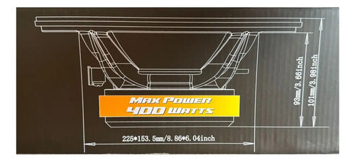 Krack Medio Rango 6x9 Pulgadas 200w Rms 4 Ohm Kmd-6904 Auto Camioneta Negro