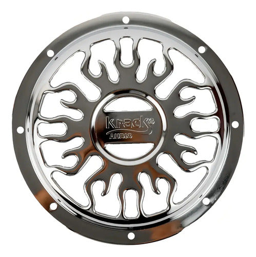 Rejilla De Metal Para Subwoofer De 12 Pulgadas Krack Kgr-300 Color Plateado
