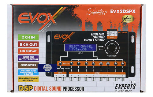 Procesador Digital 15 Bandas 8rca 6v Crossover Evox Evx2dspx