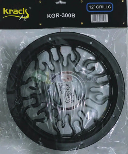 Rejilla De Metal Para Subwoofer De 12 Pulgadas Krack Kgr-300 Color Cromo