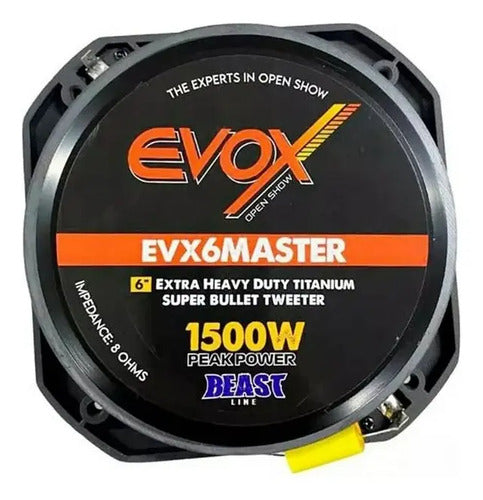 Super Tweeter Bala 6  Open Show 750w Rms Evox Evx6master
