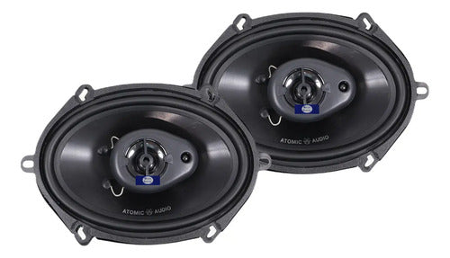 Par Bocinas 5x7 6x8 3 Vias 70 Watts Rms 4 Ohms Atomic Iron57