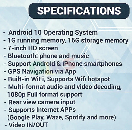 Autoestereo Pantalla 7 Wifi Gps Mirrorlink App Atomic Droid7