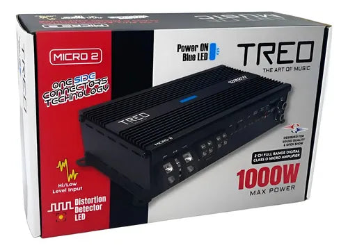 Amplificador Micro Clase D 2 Canales 125w @4ohms Treo Micro2
